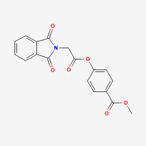 molecular formula C18H13NO6 B5573859 methyl 4-{[(1,3-dioxo-1,3-dihydro-2H-isoindol-2-yl)acetyl]oxy}benzoate 