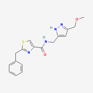 2-benzyl-N-{[5-(methoxymethyl)-1H-pyrazol-3-yl]methyl}-1,3-thiazole-4-carboxamide