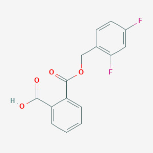 molecular formula C15H10F2O4 B5573869 2-{[(2,4-二氟苄基)氧羰基]苯甲酸} 