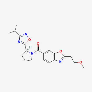 6-{[(2S)-2-(3-isopropyl-1,2,4-oxadiazol-5-yl)pyrrolidin-1-yl]carbonyl}-2-(2-methoxyethyl)-1,3-benzoxazole