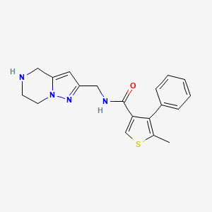 5-methyl-4-phenyl-N-(4,5,6,7-tetrahydropyrazolo[1,5-a]pyrazin-2-ylmethyl)-3-thiophenecarboxamide hydrochloride