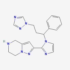 2-{1-[1-phenyl-3-(1H-1,2,4-triazol-1-yl)propyl]-1H-imidazol-2-yl}-4,5,6,7-tetrahydropyrazolo[1,5-a]pyrazine dihydrochloride