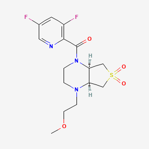 (4aS*,7aR*)-1-[(3,5-difluoropyridin-2-yl)carbonyl]-4-(2-methoxyethyl)octahydrothieno[3,4-b]pyrazine 6,6-dioxide