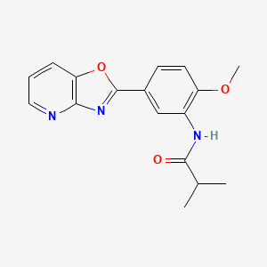 N-(2-methoxy-5-[1,3]oxazolo[4,5-b]pyridin-2-ylphenyl)-2-methylpropanamide