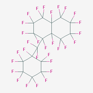 molecular formula C17F30 B055740 Naphthalene, (difluoro(undecafluorocyclohexyl)methyl)heptadecafluorodecahydro- CAS No. 125061-94-1