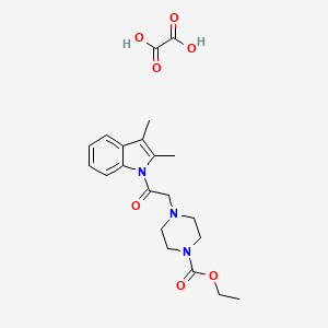 Ethyl 4-[2-(2,3-dimethylindol-1-yl)-2-oxoethyl]piperazine-1-carboxylate;oxalic acid