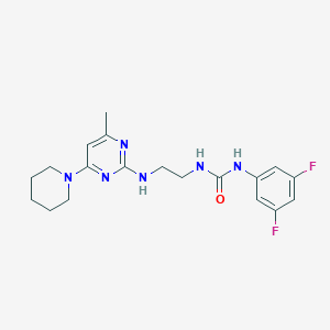 N-(3,5-difluorophenyl)-N'-(2-{[4-methyl-6-(1-piperidinyl)-2-pyrimidinyl]amino}ethyl)urea