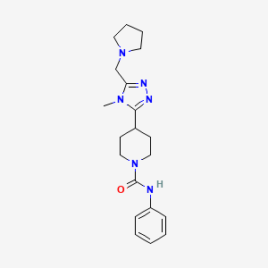 4-[4-methyl-5-(pyrrolidin-1-ylmethyl)-4H-1,2,4-triazol-3-yl]-N-phenylpiperidine-1-carboxamide