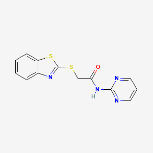 2-(1,3-benzothiazol-2-ylthio)-N-2-pyrimidinylacetamide