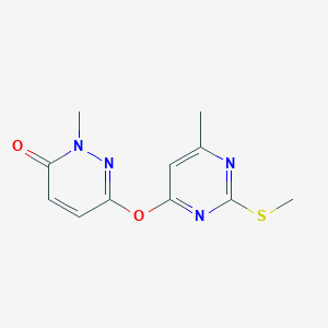 2-methyl-6-{[6-methyl-2-(methylthio)-4-pyrimidinyl]oxy}-3(2H)-pyridazinone