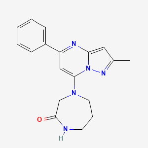 4-(2-methyl-5-phenylpyrazolo[1,5-a]pyrimidin-7-yl)-1,4-diazepan-2-one