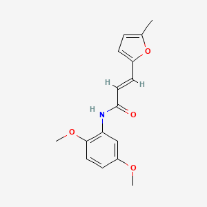 molecular formula C16H17NO4 B5574061 N-(2,5-dimethoxyphenyl)-3-(5-methyl-2-furyl)acrylamide 