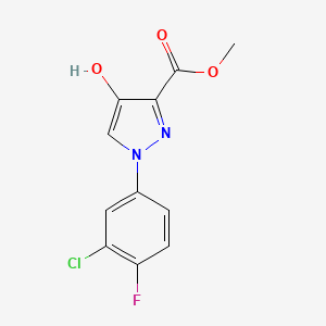 Methyl 1-(3-chloro-4-fluorophenyl)-4-hydroxypyrazole-3-carboxylate