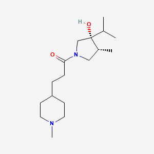 (3R*,4R*)-3-isopropyl-4-methyl-1-[3-(1-methyl-4-piperidinyl)propanoyl]-3-pyrrolidinol