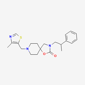 8-[(4-methyl-1,3-thiazol-5-yl)methyl]-3-(2-phenylpropyl)-1-oxa-3,8-diazaspiro[4.5]decan-2-one