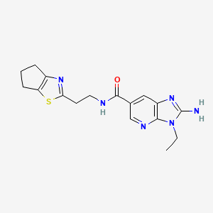 2-amino-N-[2-(5,6-dihydro-4H-cyclopenta[d][1,3]thiazol-2-yl)ethyl]-3-ethyl-3H-imidazo[4,5-b]pyridine-6-carboxamide