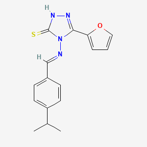 5-(2-furyl)-4-[(4-isopropylbenzylidene)amino]-4H-1,2,4-triazole-3-thiol