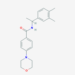 N-[1-(3,4-dimethylphenyl)ethyl]-4-(4-morpholinyl)benzamide