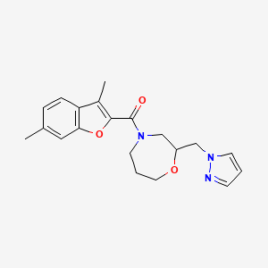 4-[(3,6-dimethyl-1-benzofuran-2-yl)carbonyl]-2-(1H-pyrazol-1-ylmethyl)-1,4-oxazepane