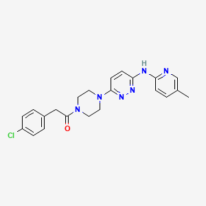 6-{4-[(4-chlorophenyl)acetyl]-1-piperazinyl}-N-(5-methyl-2-pyridinyl)-3-pyridazinamine