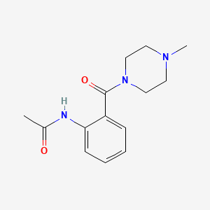 molecular formula C14H19N3O2 B5574191 N-{2-[(4-methyl-1-piperazinyl)carbonyl]phenyl}acetamide 