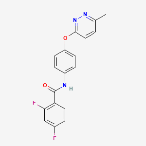 molecular formula C18H13F2N3O2 B5574210 2,4-二氟-N-{4-[(6-甲基-3-哒嗪基)氧代]苯基}苯甲酰胺 