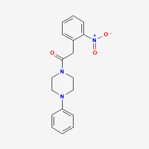 molecular formula C18H19N3O3 B5574233 1-[(2-nitrophenyl)acetyl]-4-phenylpiperazine 