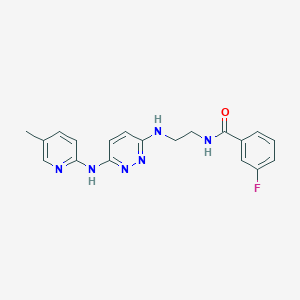 3-fluoro-N-[2-({6-[(5-methyl-2-pyridinyl)amino]-3-pyridazinyl}amino)ethyl]benzamide