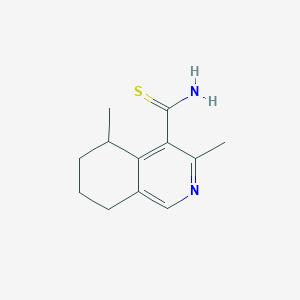 molecular formula C12H16N2S B5574401 3,5-dimethyl-5,6,7,8-tetrahydro-4-isoquinolinecarbothioamide 