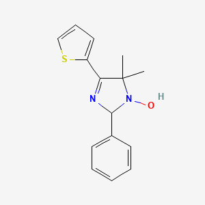 5,5-dimethyl-2-phenyl-4-(2-thienyl)-2,5-dihydro-1H-imidazol-1-ol