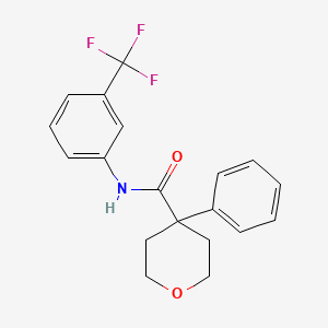 4-phenyl-N-[3-(trifluoromethyl)phenyl]tetrahydro-2H-pyran-4-carboxamide