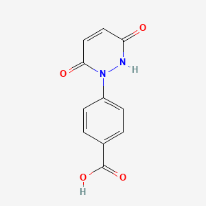 molecular formula C11H8N2O4 B5574443 4-(3-hydroxy-6-oxo-1(6H)-pyridazinyl)benzoic acid 