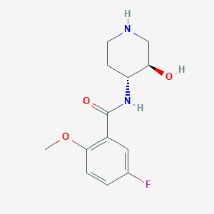 5-fluoro-N-[rel-(3R,4R)-3-hydroxy-4-piperidinyl]-2-methoxybenzamide hydrochloride