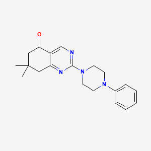 7,7-dimethyl-2-(4-phenyl-1-piperazinyl)-7,8-dihydro-5(6H)-quinazolinone