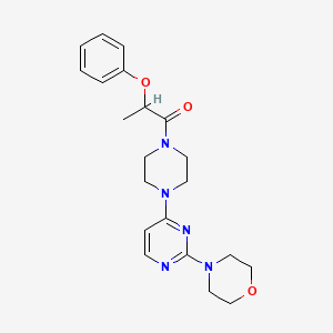 4-{4-[4-(2-phenoxypropanoyl)-1-piperazinyl]-2-pyrimidinyl}morpholine