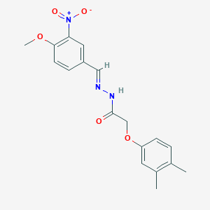 2-(3,4-dimethylphenoxy)-N'-(4-methoxy-3-nitrobenzylidene)acetohydrazide