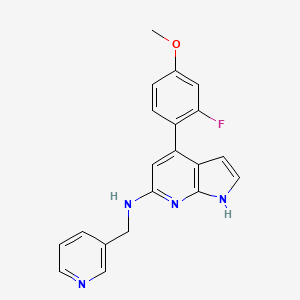 4-(2-fluoro-4-methoxyphenyl)-N-(pyridin-3-ylmethyl)-1H-pyrrolo[2,3-b]pyridin-6-amine