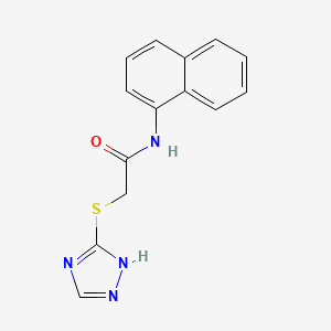 molecular formula C14H12N4OS B5574590 N-1-naphthyl-2-(4H-1,2,4-triazol-3-ylthio)acetamide 