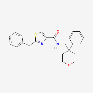 molecular formula C23H24N2O2S B5574647 2-benzyl-N-[(4-phenyltetrahydro-2H-pyran-4-yl)methyl]-1,3-thiazole-4-carboxamide 