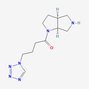 molecular formula C11H18N6O B5574654 rel-(3aS,6aS)-1-[4-(1H-tetrazol-1-yl)butanoyl]octahydropyrrolo[3,4-b]pyrrole hydrochloride 