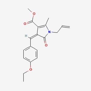 molecular formula C19H21NO4 B5574662 methyl 1-allyl-4-(4-ethoxybenzylidene)-2-methyl-5-oxo-4,5-dihydro-1H-pyrrole-3-carboxylate 