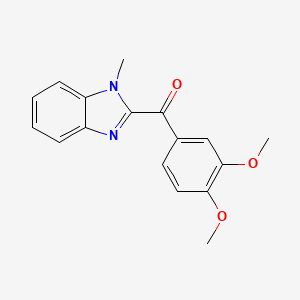 molecular formula C17H16N2O3 B5574684 (3,4-dimethoxyphenyl)(1-methyl-1H-benzimidazol-2-yl)methanone 