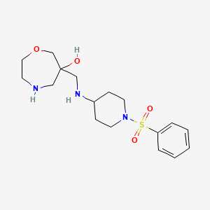 6-({[1-(phenylsulfonyl)-4-piperidinyl]amino}methyl)-1,4-oxazepan-6-ol dihydrochloride