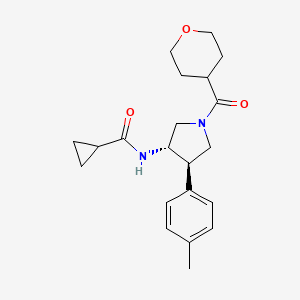 N-[(3S*,4R*)-4-(4-methylphenyl)-1-(tetrahydro-2H-pyran-4-ylcarbonyl)-3-pyrrolidinyl]cyclopropanecarboxamide