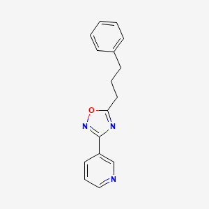 molecular formula C16H15N3O B5574727 3-[5-(3-phenylpropyl)-1,2,4-oxadiazol-3-yl]pyridine 