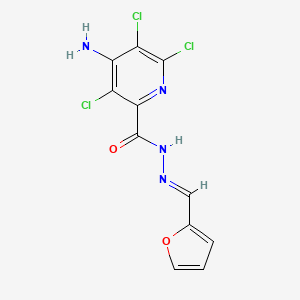 molecular formula C11H7Cl3N4O2 B5574776 4-氨基-3,5,6-三氯-N'-(2-呋喃甲亚甲基)-2-吡啶甲酰肼 