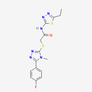 N-(5-ethyl-1,3,4-thiadiazol-2-yl)-2-{[5-(4-fluorophenyl)-4-methyl-4H-1,2,4-triazol-3-yl]thio}acetamide