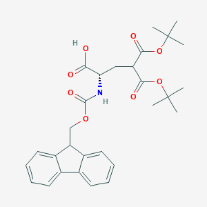 molecular formula C29H35NO8 B557479 (S)-2-((((9H-芴-9-基)甲氧羰基)氨基)-5-(叔丁氧基)-4-(叔丁氧羰基)-5-氧代戊酸 CAS No. 111662-64-7