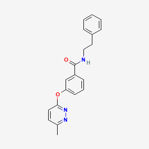 molecular formula C20H19N3O2 B5574813 3-[(6-methyl-3-pyridazinyl)oxy]-N-(2-phenylethyl)benzamide 