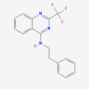 molecular formula C17H14F3N3 B5574828 N-(2-phenylethyl)-2-(trifluoromethyl)-4-quinazolinamine 